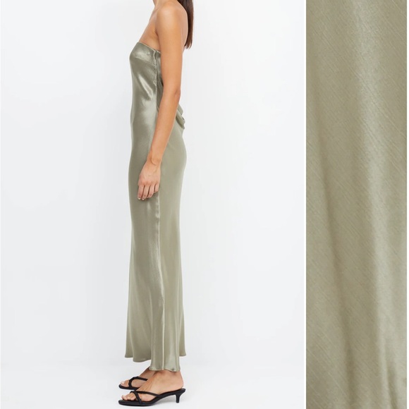 Bec + bridge moon dance strapless dress in sage - Picture 4 of 10